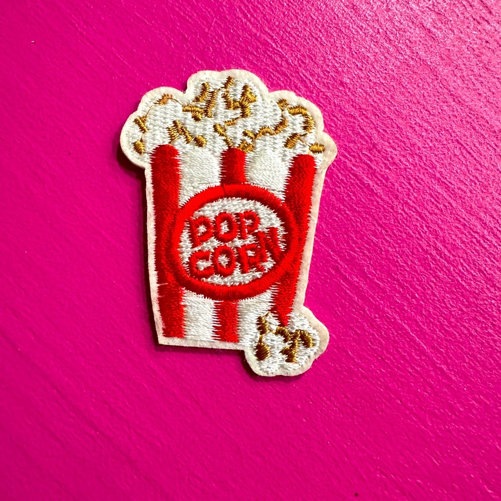 Vintage Small Popcorn Embroidered Patch